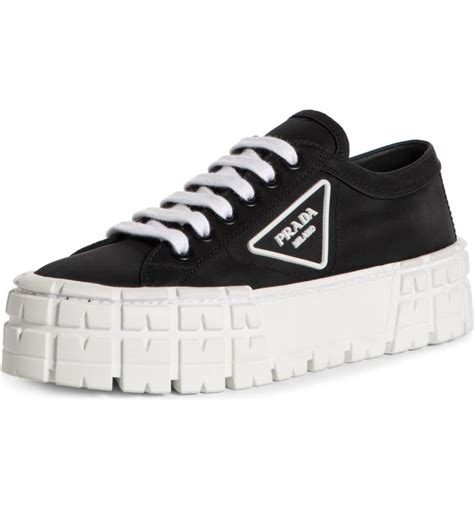 prada logo lug platform sneaker|Prada sneakers for women.